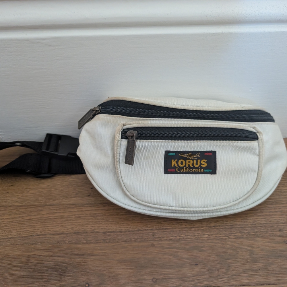 80s Fanny Pack White Belt Bag